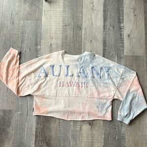 Disney Aulani Minnie Mouse Tie Dye Semi-Cropped Spirit Jersey EUC